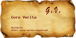 Gore Verita névjegykártya